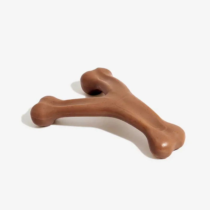 Teething Bones Dog Chew Toy - Bacon-Flavored