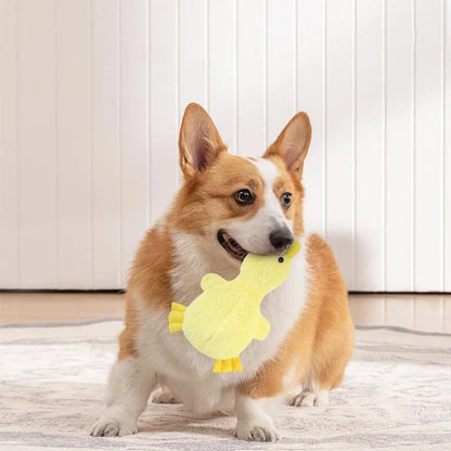 Soft Squeaky Duck Plush Dog Toy | Interactive Chew & Fetch Toy