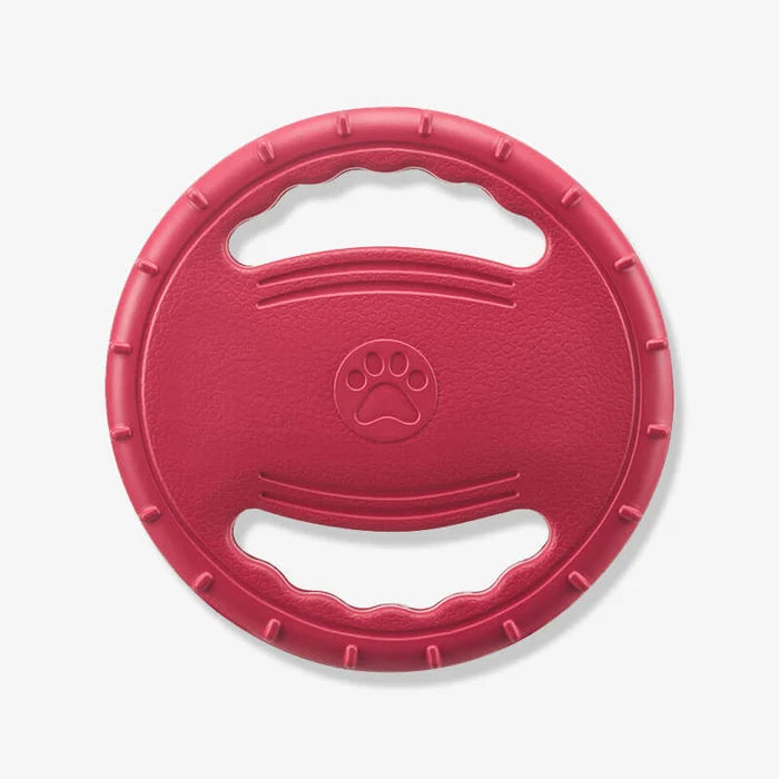 Steering Wheel Rubber Throw Toy Interactive Dog Flying Disc